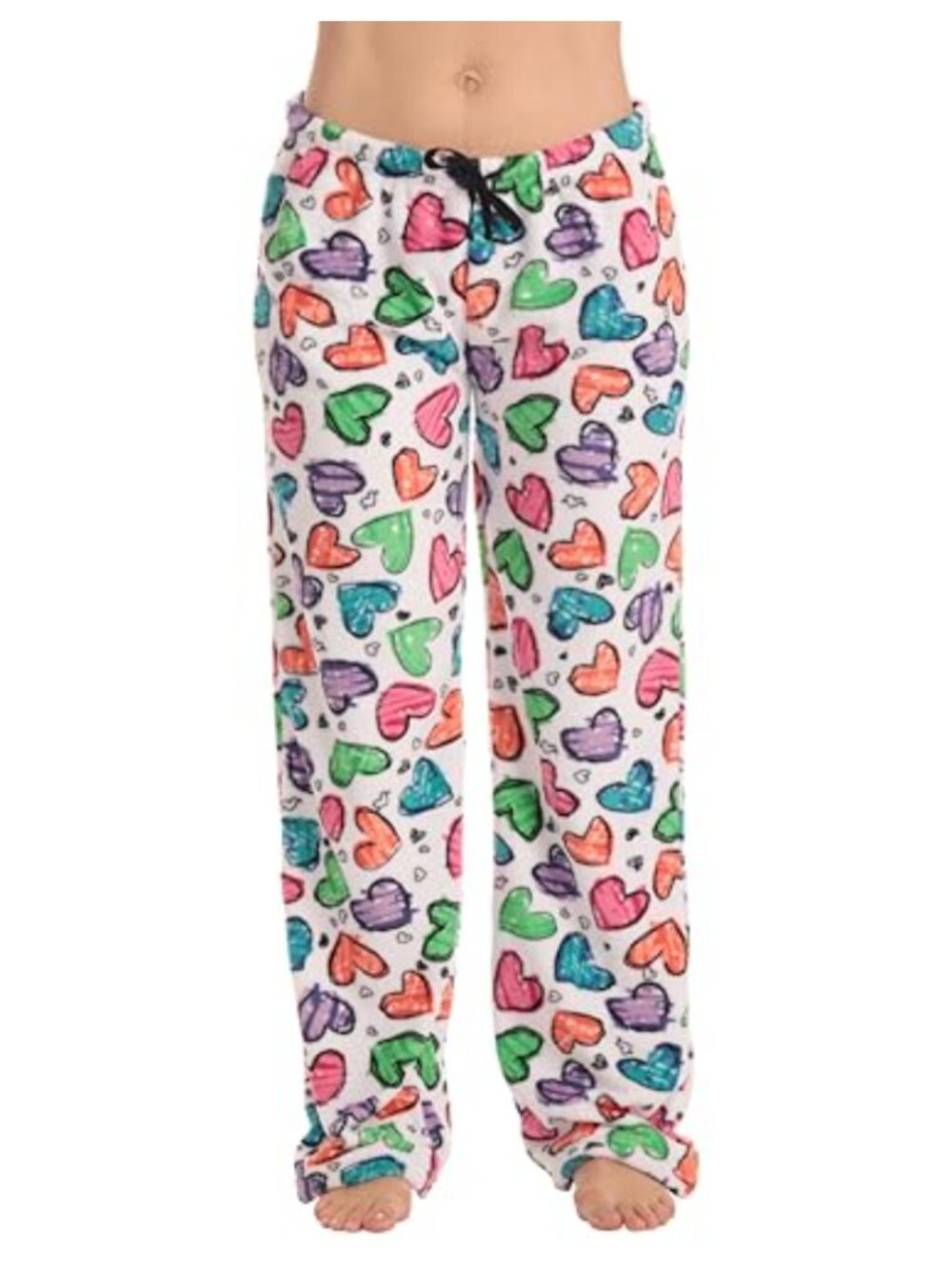 Soft Fleece Plush Pajama Pants Loose Fit Drawstring Sleep Bottoms